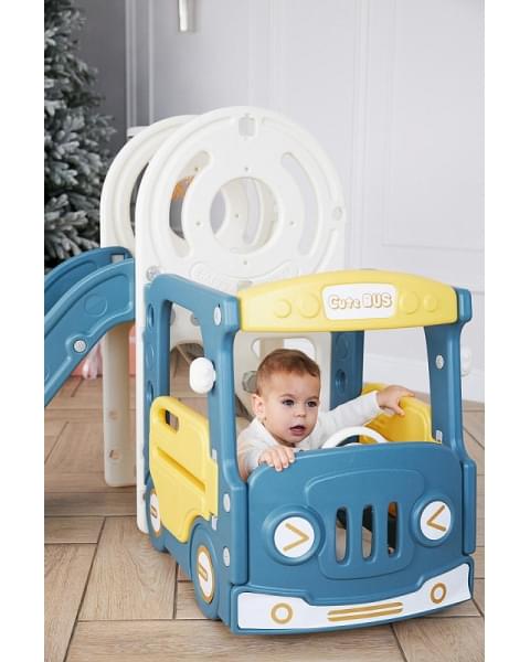 Игровой комплекс с горкой UNIX Kids Bus 171 см Yellow