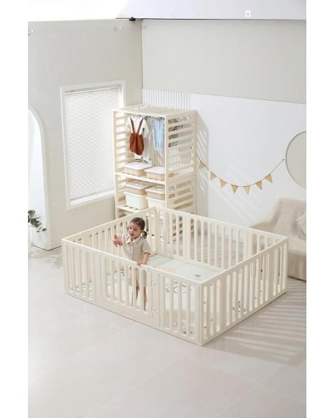 Манеж-стеллаж UNIX Kids 2 в 1 White