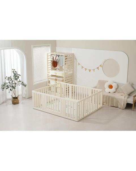 Манеж-стеллаж UNIX Kids 2 в 1 White