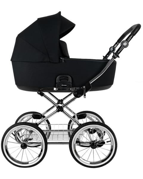 Детская коляска Roan Bass Next Classic 2.0 d14 3 в 1 с автокреслом Tutis Elo Lux EduSky Black BSNC/95/2 Caviar/Black/руч.Cappuccino