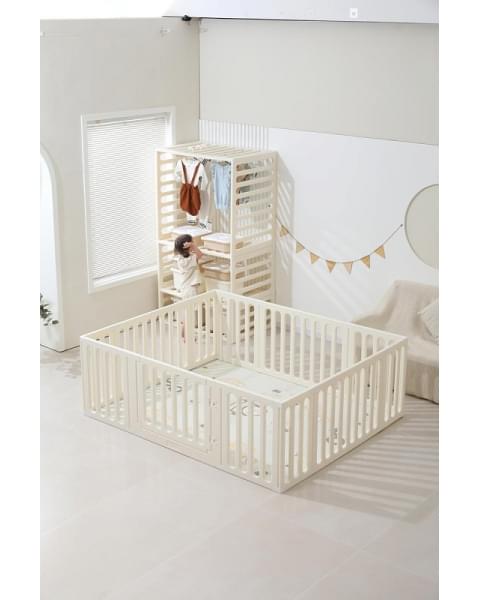 Манеж-стеллаж UNIX Kids 2 в 1 White