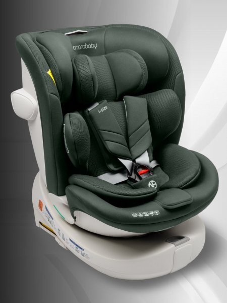 Детское удерживающее устройство Amarobaby Defender, i-Size, 40-150 см, зеленый