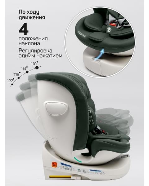 Детское удерживающее устройство Amarobaby Defender, i-Size, 40-150 см, зеленый