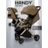 Прогулочная коляска Amarobaby Handy, коричневый/золотой