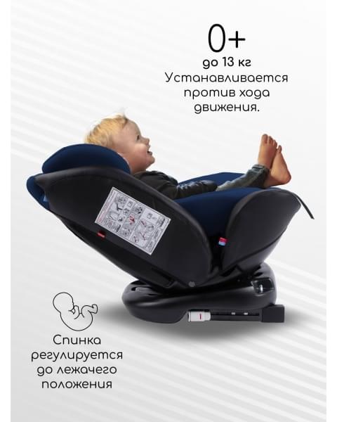 Автокресло детское AMAROBABY Brilliant ISOFIX класс D, группа 0+/1/2/3, (синий)