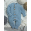 Комбинезон вязаный AmaroBaby Pure Love Wool голубой 56