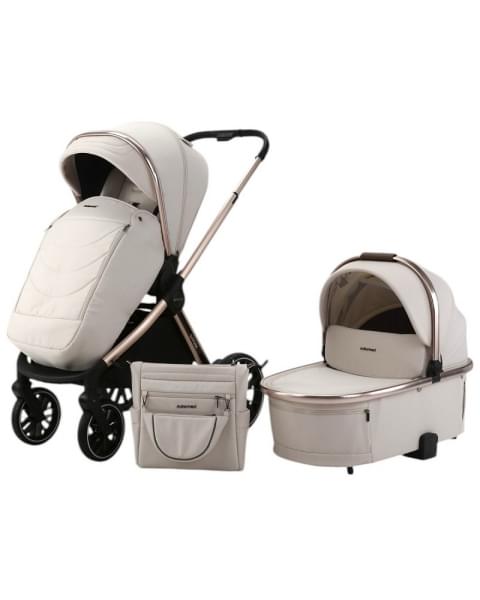 Детская коляска Adamex Spark SE 2 в 1 1-VANILLA-CHAMPAGNE - СВ.БЕЖ-РАМА ШАМПАНЬ