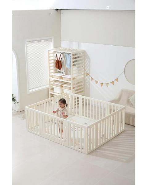 Манеж-стеллаж UNIX Kids 2 в 1 White