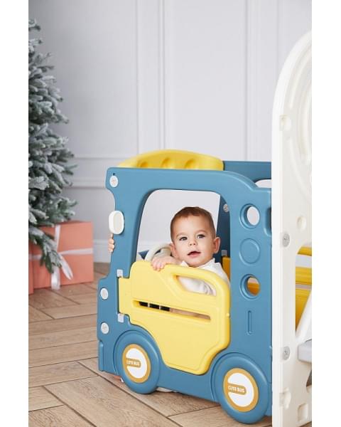Игровой комплекс с горкой UNIX Kids Bus 171 см Yellow