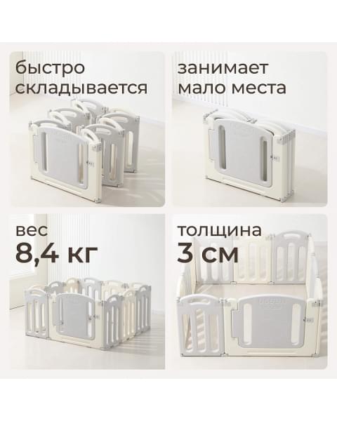 Манеж UNIX Kids Ocean 114x114 см Grey