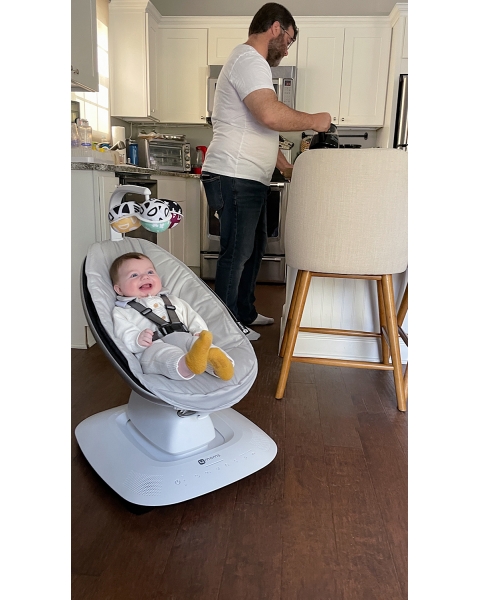 Кресло-качалка 4moms mamaRoo New серебро