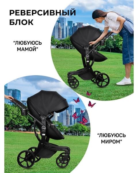 Детская коляска трансформер Farfello Aimile PRO A5-1 чёрный