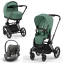 Cybex Priam IV шасси Matt Black, Leaf Green (Зеленый) + Cloud T i-Size