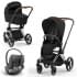 Cybex Priam IV шасси Chrome Brown, Sepia Black (Черный) + Cloud T i-Size