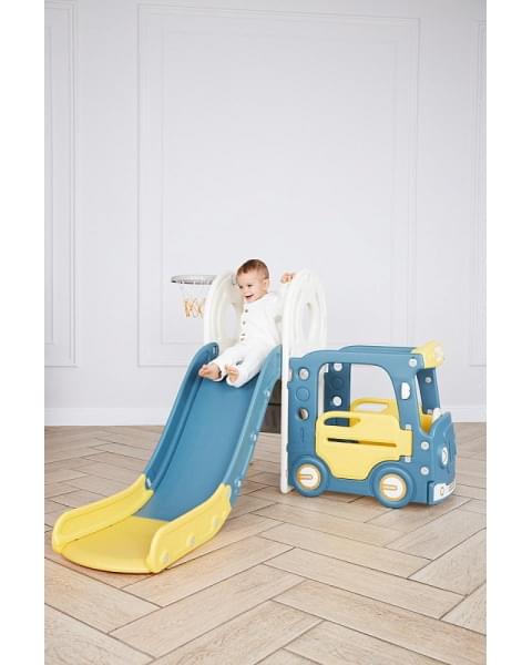 Игровой комплекс с горкой UNIX Kids Bus 171 см Yellow
