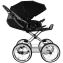 Детская коляска Roan Bass Next Classic 2.0 d14 3 в 1 с автокреслом Tutis Elo Lux EduSky Black BSNC/95/2 Caviar/Black/руч.Cappuccino