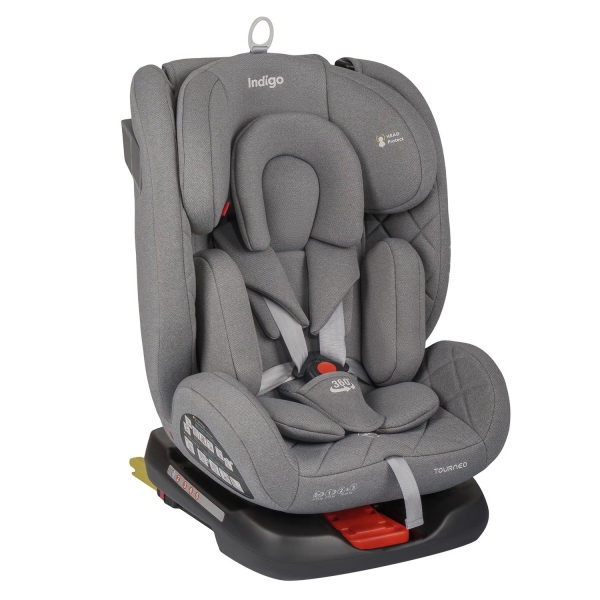 Автокресло Indigo TOURNEO S isofix 0+1+2+3 (0-36 кг) серый
