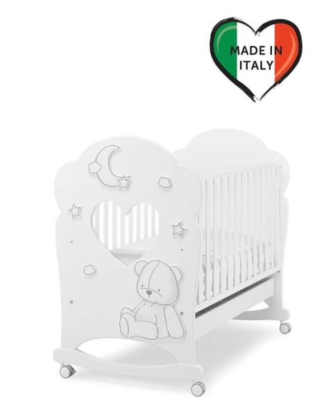 Детская кровать Erbesi Stella с окном белый/серый