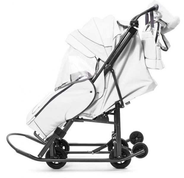 Детские санки-коляска Pikate Deluxe White