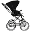 Детская коляска Roan Bass Next Classic 2.0 d14 3 в 1 с автокреслом Tutis Elo Lux EduSky Black BSNC/95/2 Caviar/Black/руч.Cappuccino