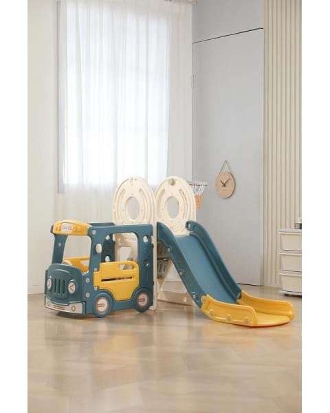 Игровой комплекс с горкой UNIX Kids Bus 171 см Yellow