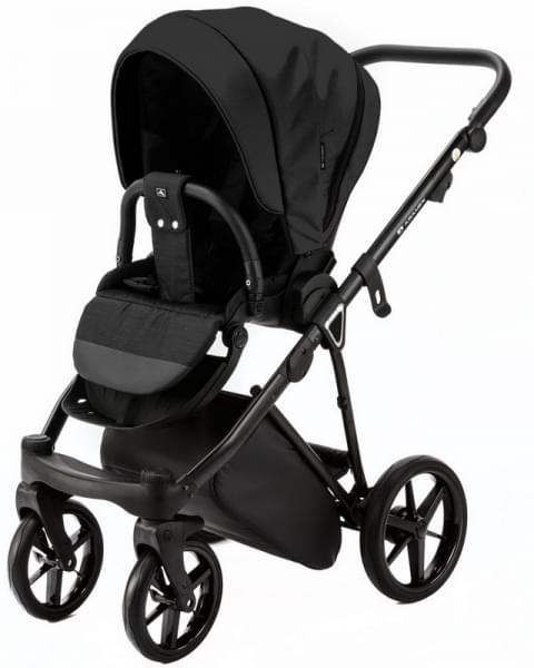 Детская коляска Adamex Belissa Deluxe 2 в 1 B-SA02 (ЧЁРН.КОЖА)