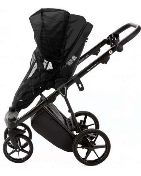 Детская коляска Adamex Belissa Deluxe 2 в 1 B-SA02 (ЧЁРН.КОЖА)