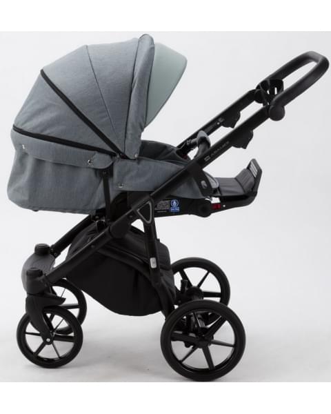 Детская коляска Adamex Bibione 3 в 1 BI-PS72 (СЕРЫЙ+СЕРО-ЗЕЛЕН.КОЖА)