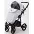 Детская коляска Adamex Bibione 3 в 1 BI-TSB11 (СВ.СЕР.ЖАКАРД+ЧЕРН.КОЖА)
