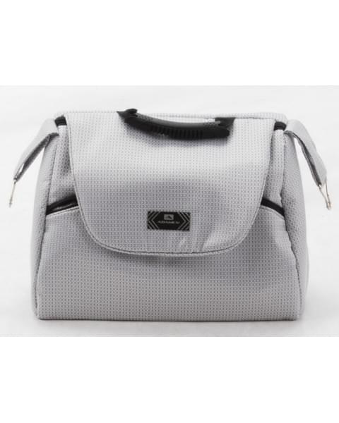 Детская коляска Adamex Bibione 3 в 1 BI-TSB11 (СВ.СЕР.ЖАКАРД+ЧЕРН.КОЖА)