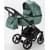 Детская коляска Adamex Bibione Deluxe 3 в 1 BI-SM01 (ЗЕЛЕН.ПЕРЛ.ПЕРФ.КОЖА)
