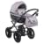 Детская коляска классическая Adamex Chantal Retro 2 в 1 C202 (св.серый )