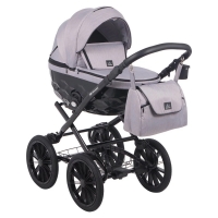 Детская коляска классическая Adamex Chantal Retro 2 в 1 C202 (св.серый )