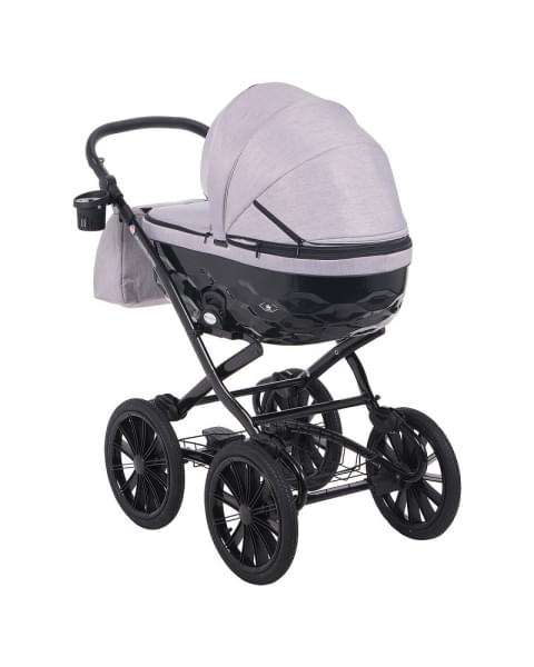 Детская коляска классическая Adamex Chantal Retro 2 в 1 C202 (св.серый )