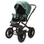 Детская коляска Adamex Chantal Retro Deluxe 3 в 1 C105B (ИЗУМРДНАЯ 100% КОЖА-ЗОЛОТЫЕ МОЛНИИ)