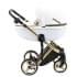 Детская коляска Adamex Chantal Special Edition Deluxe 2 в 1 C101 (БЕЛ.КОЖА ЗОЛОТ.РАМА)