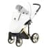 Детская коляска Adamex Chantal Special Edition Deluxe 2 в 1 C101 (БЕЛ.КОЖА ЗОЛОТ.РАМА)