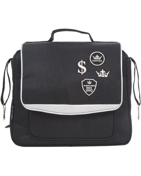 Детская коляска Adamex Cortina Special Edition 2 в 1 CT-402 кожа черная+черный+бронза