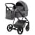 Детская коляска Adamex Delta Natura 3 в 1 DN-10-STONE  (Т.СЕРЫЙ)