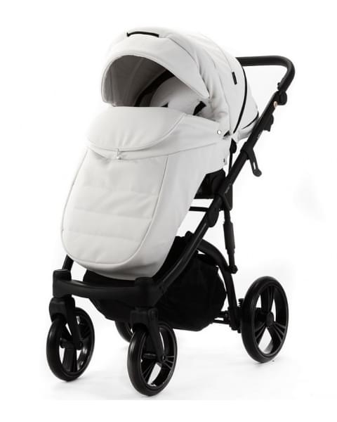 Детская коляска Adamex Lanti Deluxe 2 в 1 LN-SA1 (БЕЛАЯ КОЖА)