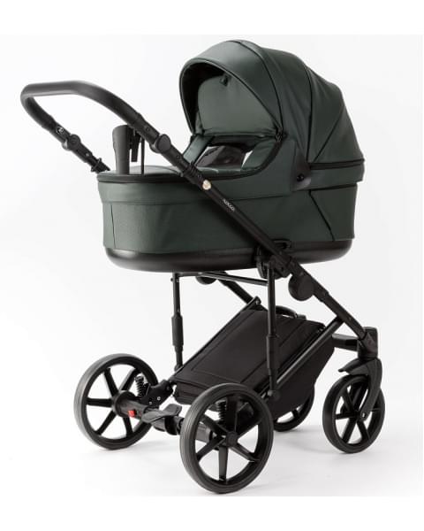 Детская коляска Adamex Locco Light Deluxe 3 в 1 LL-SA29 (Т.ЗЕЛЕНАЯ КОЖА)