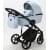 Детская коляска Adamex Mobi Deluxe 2 в 1 M-SD03 (ГОЛУБАЯ+ГОЛУБАЯ ПЕРЛ.КОЖА)