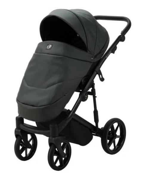 Детская коляска Adamex Mobi Deluxe 3 в 1 M-SA29 (ТЕМНО-ЗЕЛЕНАЯ КОЖА)