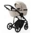 Детская коляска Adamex Mobi Deluxe New 2 в 1 MN-SA07 СВЕТЛО-БЕЖЕВАЯ КОЖА