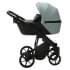 Детская коляска Adamex Mobi Deluxe New 2 в 1 MN-SD14 СЕРО-ЗЕЛЕНЫЙ+ЧЕРНАЯ КОЖА