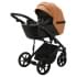 Детская коляска Adamex Mobi Deluxe New 2 в 1 MN-SD32 РЫЖИЙ+ЧЕРНАЯ КОЖА