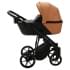 Детская коляска Adamex Mobi Deluxe New 2 в 1 MN-SD32 РЫЖИЙ+ЧЕРНАЯ КОЖА