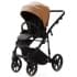 Детская коляска Adamex Mobi Deluxe New 2 в 1 MN-SD32 РЫЖИЙ+ЧЕРНАЯ КОЖА