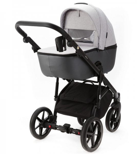 Детская коляска Adamex Nola 3 в 1 N-PS146 (СВ.СЕР. + СЕР. ПЕРЛ. КОЖА)