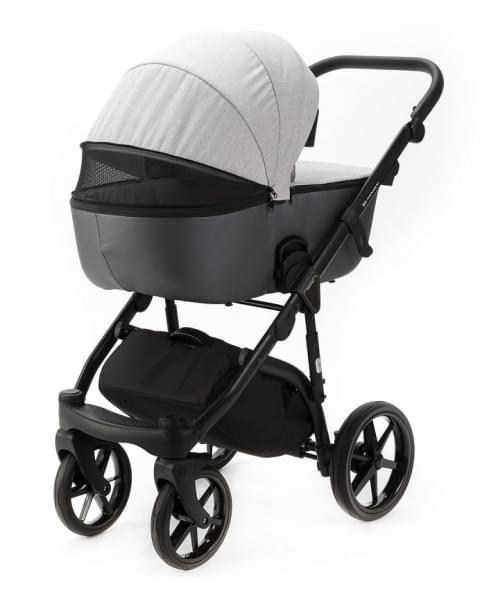 Детская коляска Adamex Nola 3 в 1 N-PS146 (СВ.СЕР. + СЕР. ПЕРЛ. КОЖА)